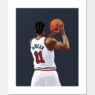 DeMar DeRozan Vector Back Posters and Art